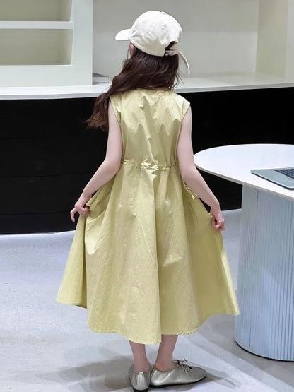 Sleeveless Girl Costume Girls Dresses 10 To 14 Years Old Dress Young Sets for Children Elegant 11 12 Princess Women's Party 6 8