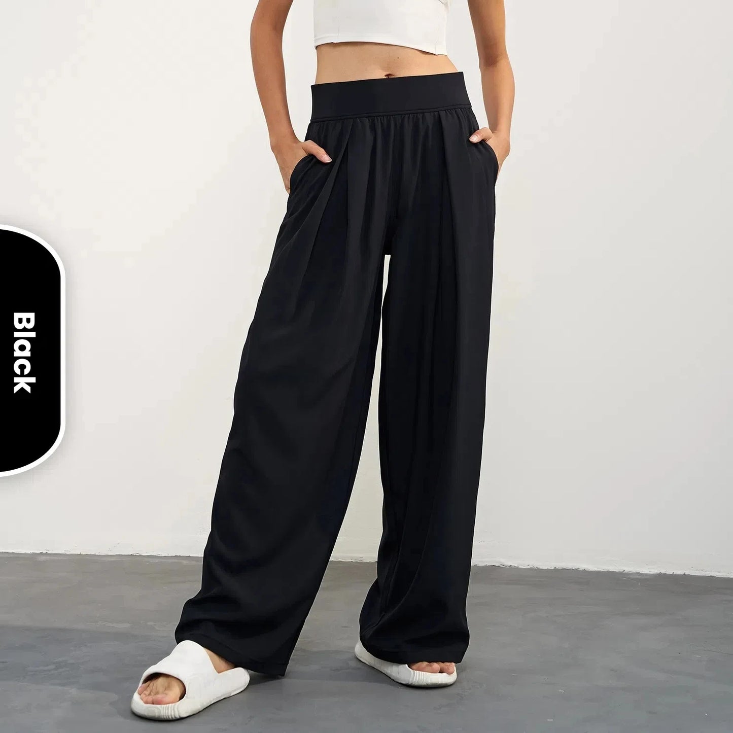 Women's Yoga Pants Loose Wide Leg High Waist Fitness Quick Dry Running Sweatpants Fitting Straight-leg Pants Fitness Trousers