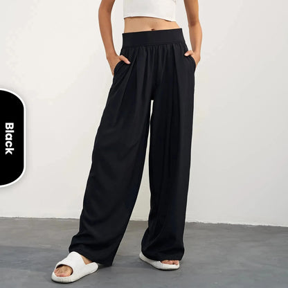 Women's Yoga Pants Loose Wide Leg High Waist Fitness Quick Dry Running Sweatpants Fitting Straight-leg Pants Fitness Trousers
