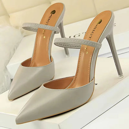 BIGTREE Shoes Sandals Women 2026 Summer High Heels Slippers Pu Heeled Sandals Stiletto Ladies Shoes Fashion Female Shoes Pumps