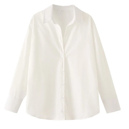 HXAO 2025 Woman Blouses Long Stripe Shirts Women Spring Summer Long Sleeve Blue White Shirt Woman Large Tops Button Up Shirts