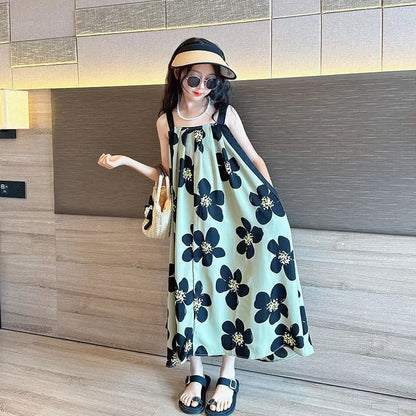 Summer Stylish Beach Dress Fashionable Maxi Dress Girls Clothes From 8 To 12 Years Old Sundress Party Dresses Teenagers 14 Skirt