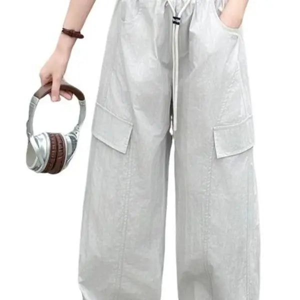 Kids' Cargo Pants Summer Lightweight Mosquito Repellent Loose Fit Wide Leg Anti Bite Children's Pants 5-12 Years