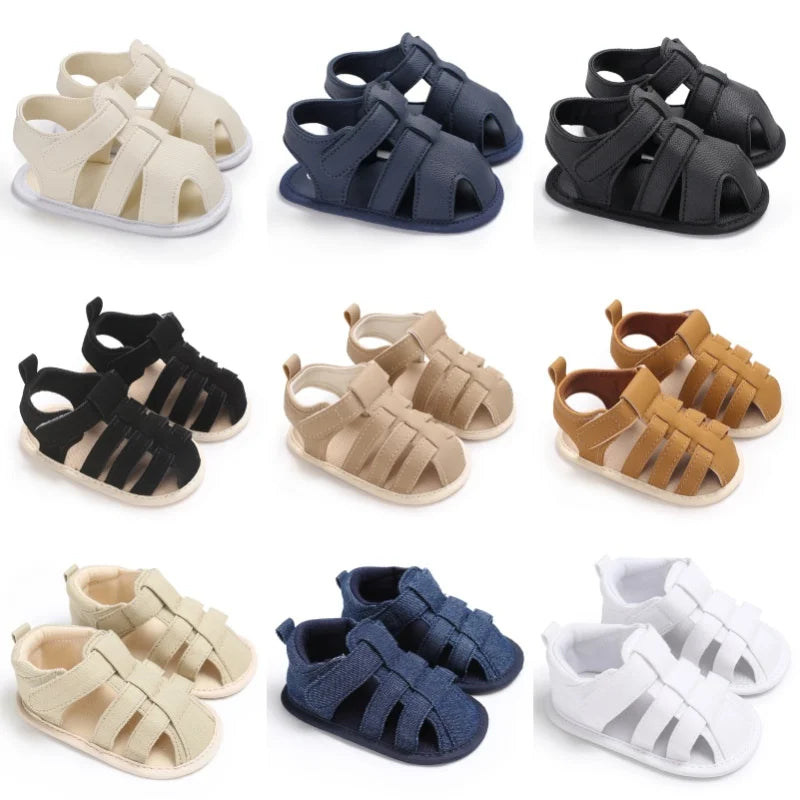 Summer Baby Shoes Walking Shoes 0-1 Year Old Male and Female Baby Walking Shoes Roman Sandals