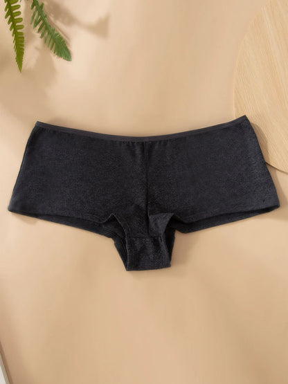 Cotton Underwear Women Sports Boxer Briefs Solid Color Sexy Comfortable Breathable Yoga Fitness Workout Fashion Women Underpants