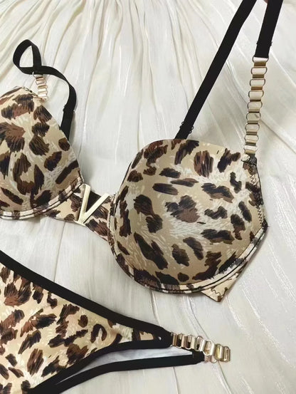 Fashion Sexy Bra Set Girls Women Comfortable Push Up Underwear Set Circular Trim Strap Bras Lingerie Panty Sets