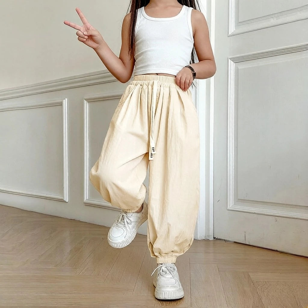 Kids' Ice Silk Mosquito Repellent Pants Lightweight Slim Fit Harem Pants for Boys Girls Spring Fall All Season Outdoor Wear