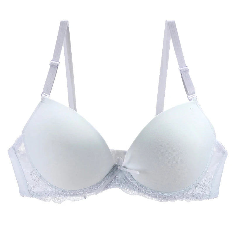 2023 New Sexy Push Up Bra BCDE Cup Women Pink Blace Blue Green Khaki Purple White Brassiere Underwear Underwire Female Lingerie