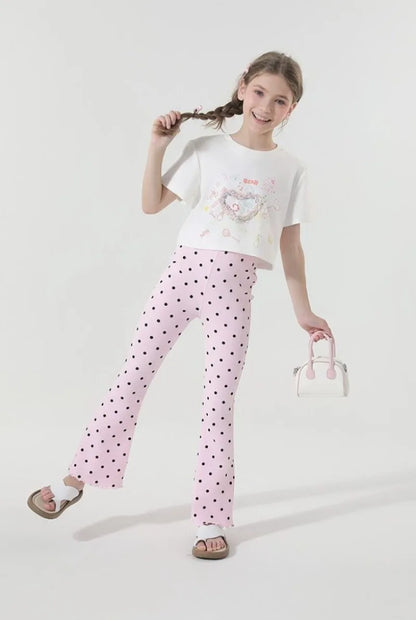 Girls' Flared Pants 2026 Summer Lightweight Korean Style Long Pants Outerwear Stylish Kids' Pants