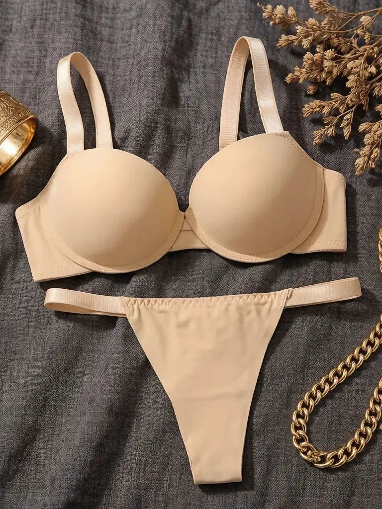 Sexy leopard print 2-piece set with gathered lifting and thickened steel support bra set for women's underwear B2051