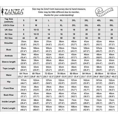 2026 ZANZEA Muslim Hijab Tracksuit Ramadan Outfits Women Pant Sets Long Sleeve Tops Wide Leg Trousers Elegant Solid OL Work Suit