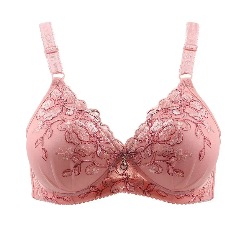 Adjustable Sexy Lingerie Bralette Push Up Bras for Women Underwear Vintage Floral Print Sexy Lace Bras Mujer Feminino Lingerie