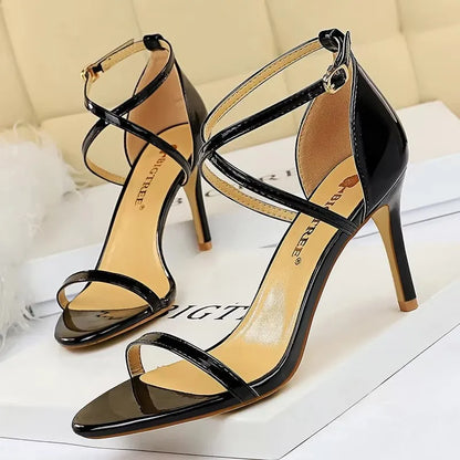 BIGTREE Shoes Buckle Strap High Heels 2026 New Women Heels Sandals Stiletto 11cm Sexy Heels Party Shoes Women Pumps Ladies Shoes