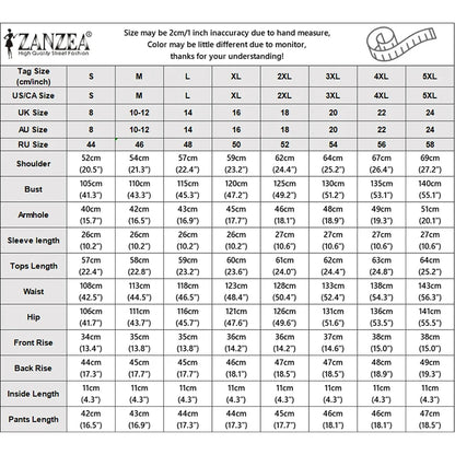 ZANZEA Women Minimalist 2-Piece Sets Casual Short Sleeve Shirts & Elastic Waist Shorts Matching Sets Summer Commute Work Co-ords