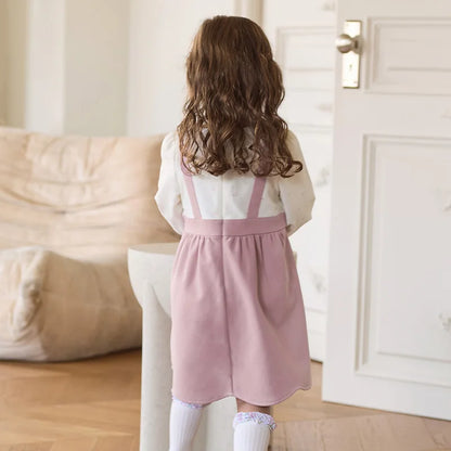 Dave Bella Girl Dresses Spring Autumn Dress Long Sleeve Cotton Sweet Bow Children Princess Clothes Elegant Charm Party DB3263030