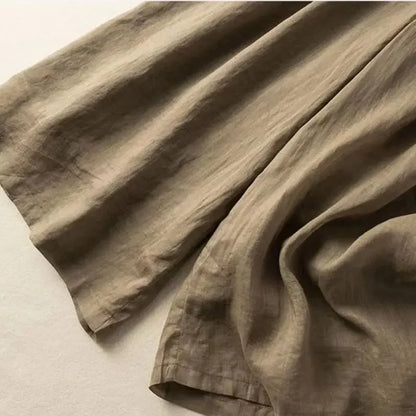 Black Cotton Linen Casual Elastic High Waist Loose Women's Pants Korean Fashion Wide Leg Ankle-Length Pants For Women 2025