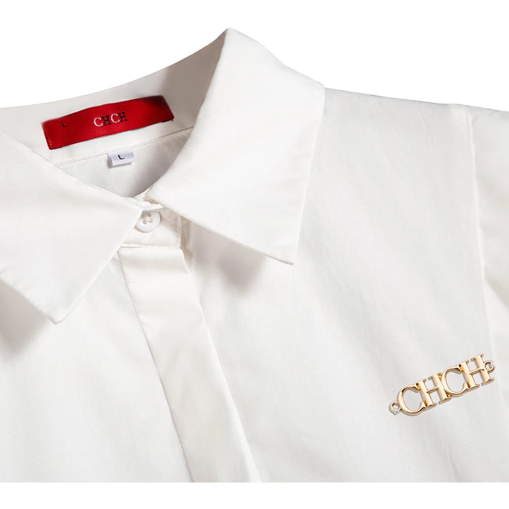 2024 Summer New Casual Turn-down Collar Ruffles Solid Women's  Blouses Lady Sweet office Long Sleeve Single Breasted Shirts Top