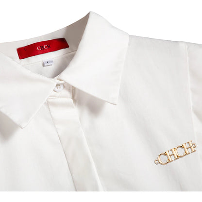 2024 Summer New Casual Turn-down Collar Ruffles Solid Women's  Blouses Lady Sweet office Long Sleeve Single Breasted Shirts Top