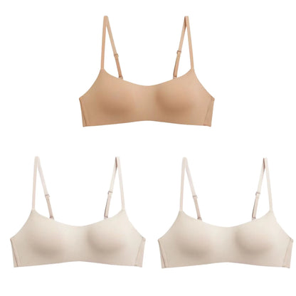 3Pcs/Lot Women Seamless Square Neck Bra Wireless Smooth Invisible Bralette Sexy Lingerie 1/2 Cup Non-detachable Brassiere S-XL