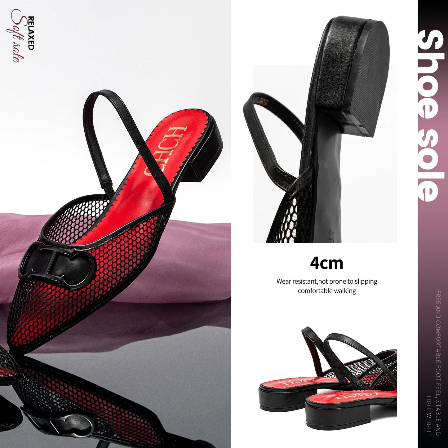 Fashion Classic Women's New Sandals Retro Solid Color Grid Party Women's New Sandals