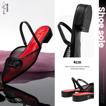 Fashion Classic Women's New Sandals Retro Solid Color Grid Party Women's New Sandals