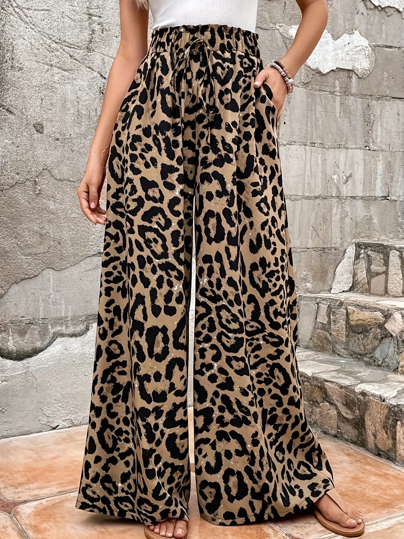Elegant Directed Women's Loose Wide Leg Straight Pants Sophistication Comfort High Waist Long Trousers