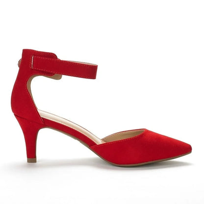 Women Sandals Summer Ladies Bridal Suede 5cm Thick Heel Pumps Wedding Party Shoe Newest Woman Open Toe Sexy Ankle Straps Sandal