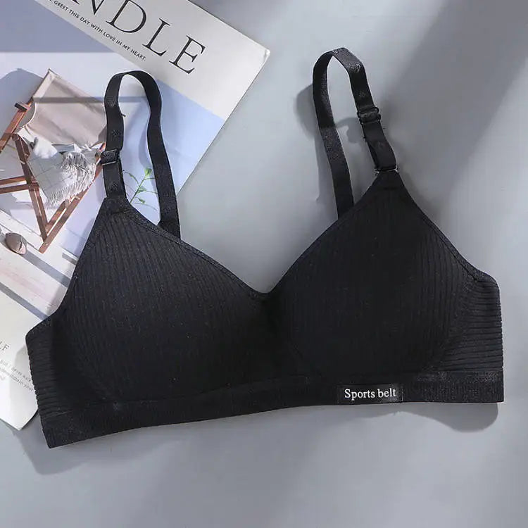 1pcs Women Thin Wireless Bra Girl Seamless Push Up Bra Student Comfort V-Shaped Underwear Adolescent Breathable Comfort Lingerie