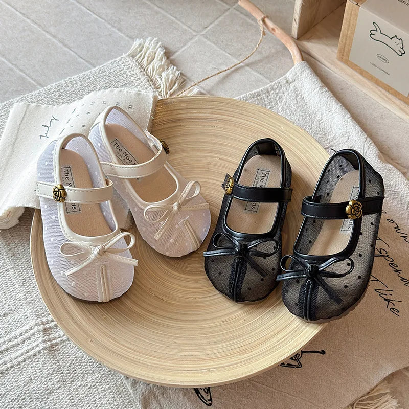 Fashion Women Shoes 2026 Spring/summer Cute Kid Shoe 1-12y Bow Princess Shoes Performance Shos Cute Girl Shoes