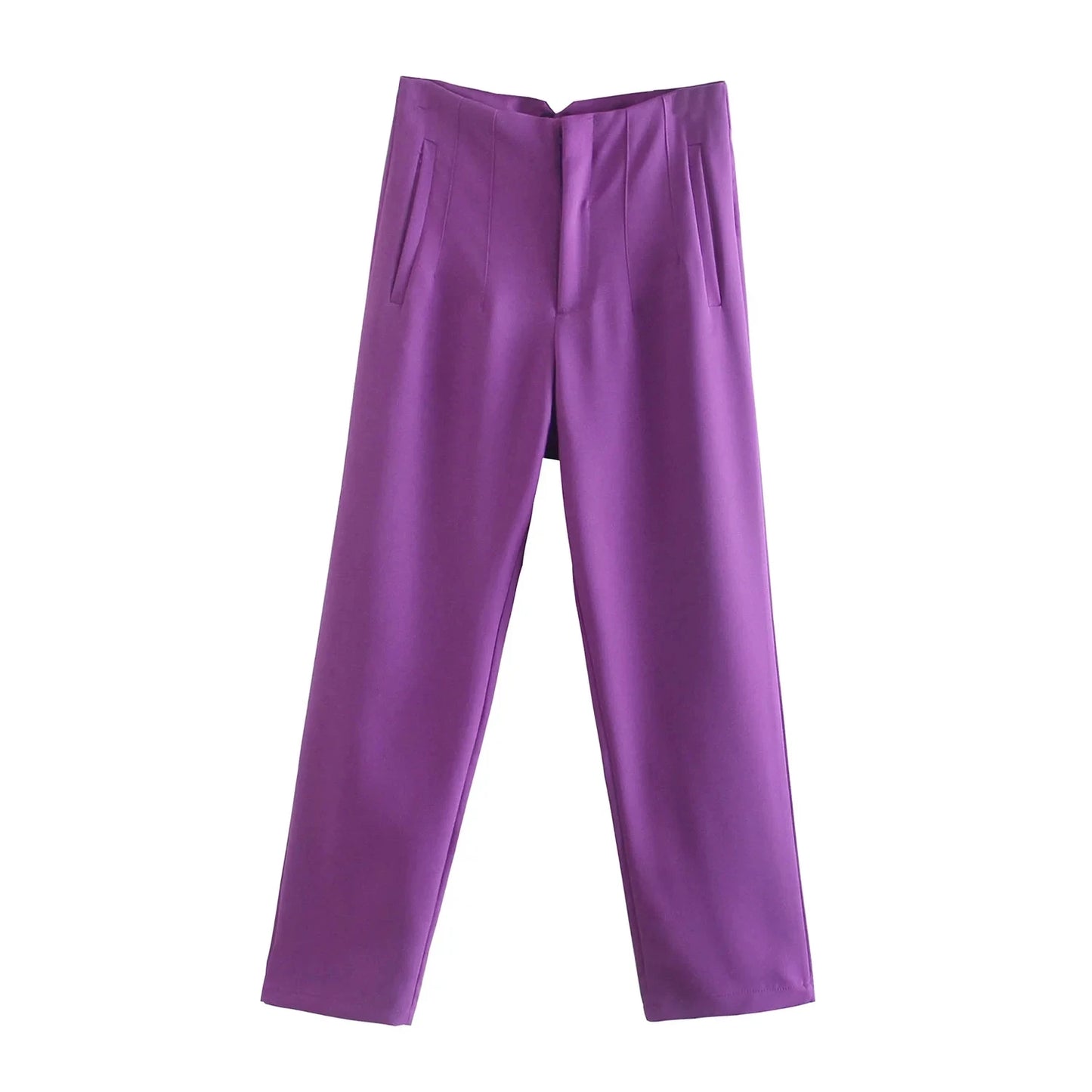 Hot Sale Women Summer Thin Casual Cropped Pants Stretchy Temperament Pleated Slimming Capris Ankle Length High Waisted Trousers