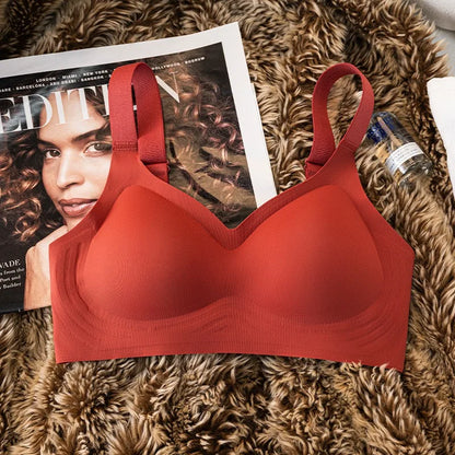 Push-Up Bras For Women Plus Size Seamless Bra Non-wire Wide Adjustable Straps Underwear Sexy Lingerie Comfort Intimates M-3XL