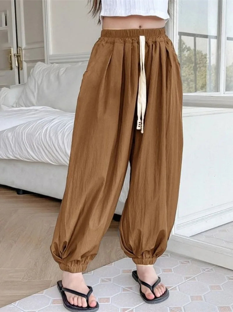 Kids' Ice Silk Mosquito Repellent Pants Lightweight Slim Fit Harem Pants for Boys Girls Spring Fall All Season Outdoor Wear