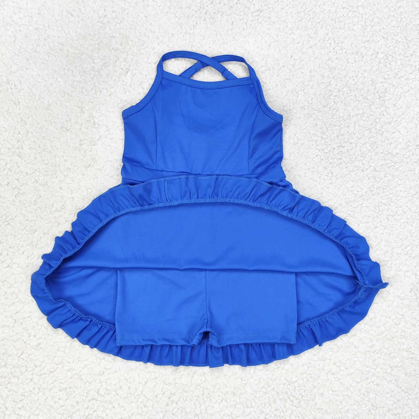 Best Selling Baby Girls Lavender Strap Colorful Skorts Shorts Yoga Sportswear Knee Length Dresses Toddler Kids Children Clothes