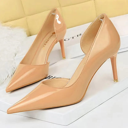 BIGTREE Shoes Patent Leather Heels 2026 Fashion Woman Pumps Stiletto Women Shoes Sexy Party Shoes Women High Heels 12 Colour