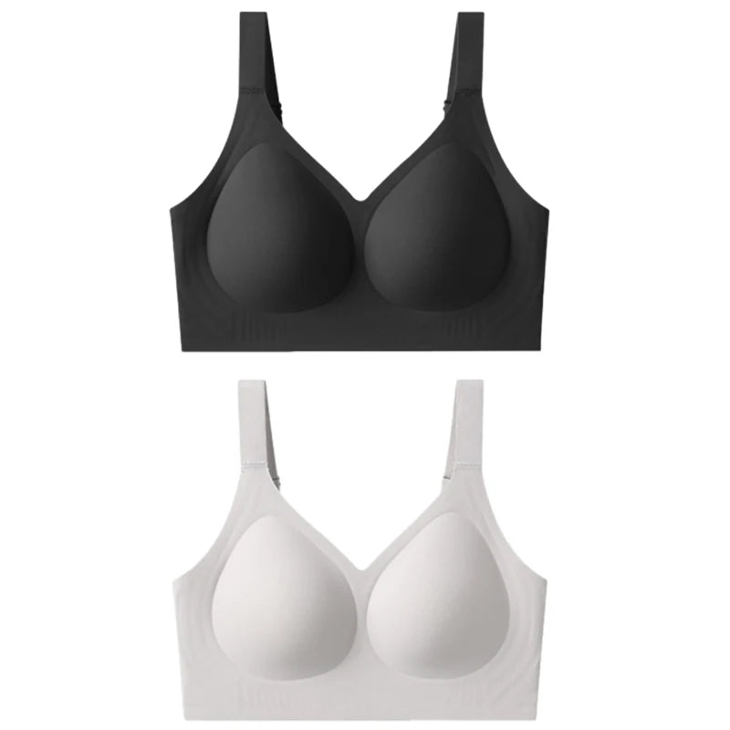 FallSweet Women Push-Up Seamless Bra Plus Size Wireless Bralette Adjust Straps Full Cup Breathable Lingerie Intimates Underwear