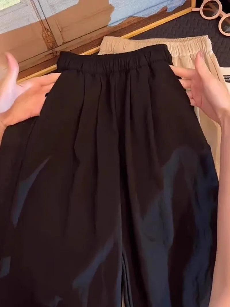 Girls' Ice Silk Mosquito Repellent Loose Fit Wide Leg Pants Cooling Summer Casual Wear for Kids Ages 5-12 Breathable Lightweight