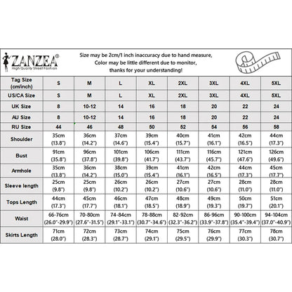 ZANZEA Elegant Fashion Women's Skirt Suits Floral Crop Tops & A-line Midi Skirts 2 Pieces Sets Summer Female Date Night Outfits