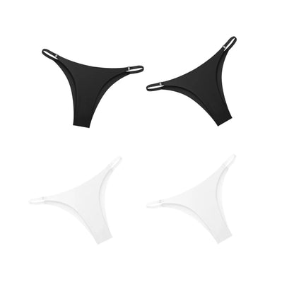 4Pcs/Set Women Ice Silk Low Rise Briefs with Decorative Side Buckle Sexy Brazilian Panties Seamless Underwear Lingerie S-XL