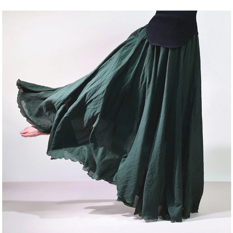 2026 Women Cotton Blending Long Skirts High Waist Good Quality Women Summer Boho Maxi Skirts Brand Faldas Femme Streetwear