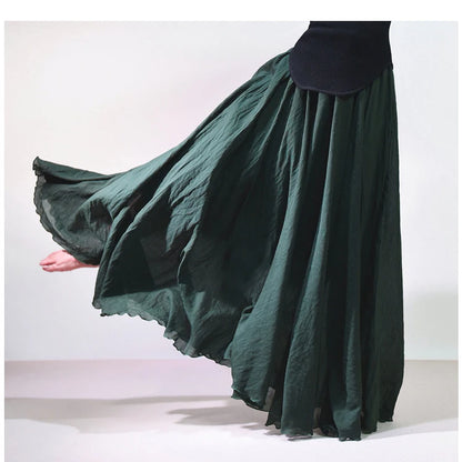 2026 Women Cotton Blending Long Skirts High Waist Good Quality Women Summer Boho Maxi Skirts Brand Faldas Femme Streetwear