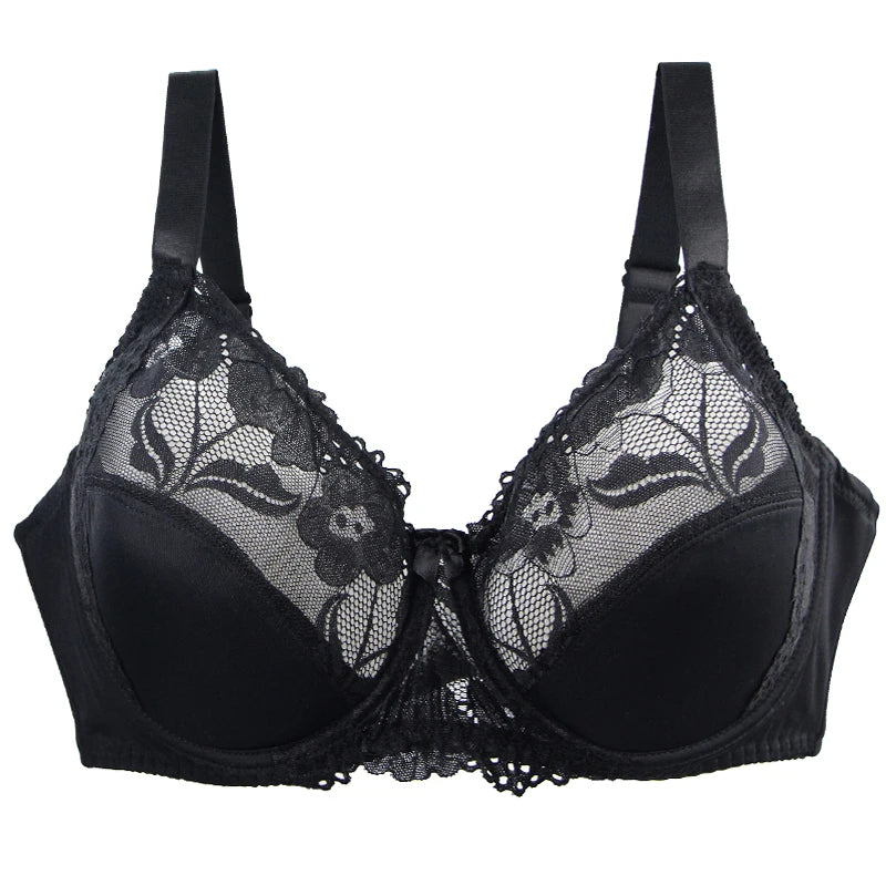 2024 New Sexy DEF Cup Bras Underwear For Women Lace Gather Steel Ring Adjustable Collection Plus Size Lingerie