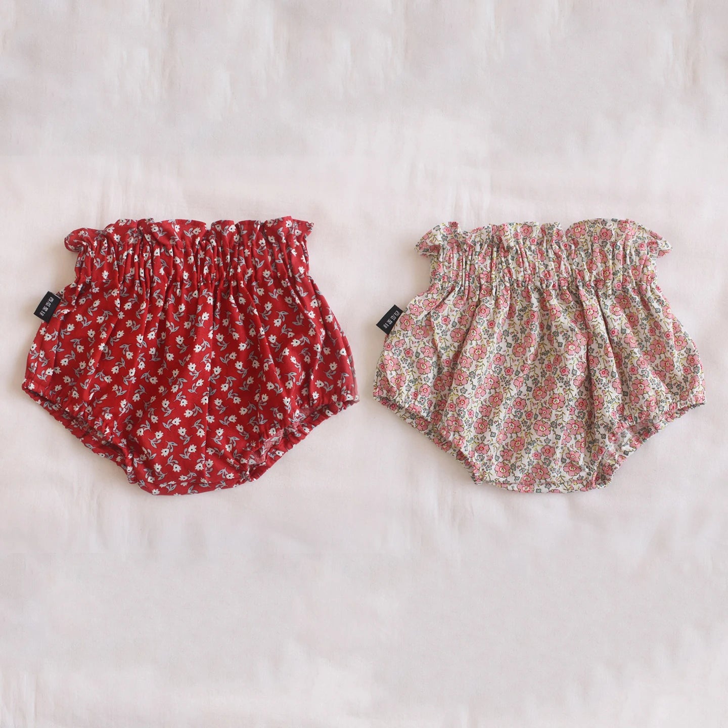 Ircomll 2pcs Summer Toddler Baby Girl Shorts Cotton Linen Floral Breathable Lounge Kids Pants Children Loose PP Pants Shorts