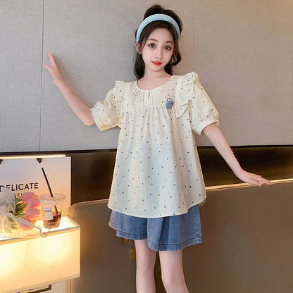 Children's Clothes Set Girl From 10 12 Years Fashion Girls Kids Sweatshirt Luxury Sets Clothing 8 7 2025 Teenagers Girls' Summer