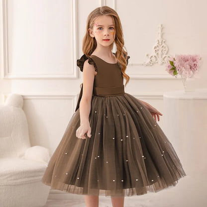 Baby Girls Summer Dresses 2 3 6 8 10Yrs Cute Kids Birthday Princess Dress Children Casual Clothes Sleeveless Girls Layered Dress