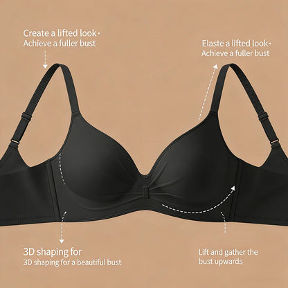 12CM Extreme Push-Up Wireless Bra for AB Cup Lift Gather Anti-Sagging Side Smoothing Seamless T-Shirt Bra for Small Bust