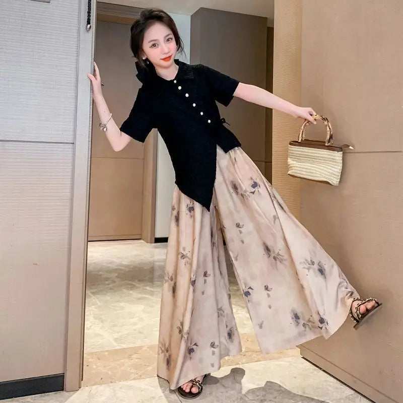 8 To 14 Year Old Girls Clothes Children's Suit From 12 13 Years 10 Elementary Girl Clothing Top Shirts Bottom Sets Set Summer
