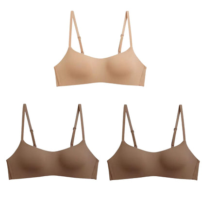 3Pcs/Lot Women Seamless Square Neck Bra Wireless Smooth Invisible Bralette Sexy Lingerie 1/2 Cup Non-detachable Brassiere S-XL