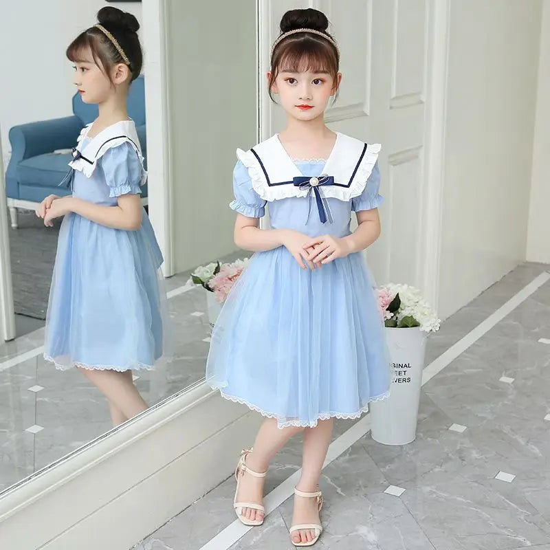 Mesh Princess Dress Summer Wear 7 To 8 Year Old Girl Clothes Holiday Dresses Children's Girls Clothing 10 14 Years Little 12 11
