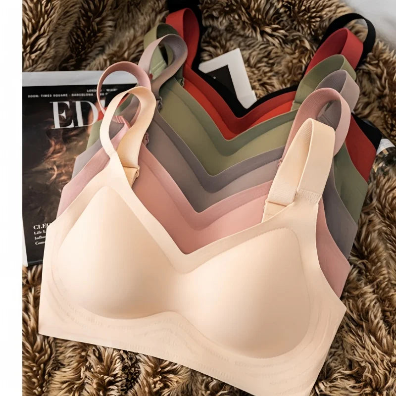 Push-Up Bras For Women Plus Size Seamless Bra Non-wire Wide Adjustable Straps Underwear Sexy Lingerie Comfort Intimates M-3XL