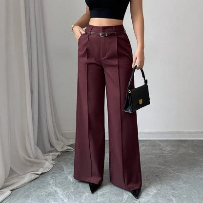 CPSYMYM  Pants Summer Korean Comfortable Plain Full Length Wide Leg Vacation Pants For Women